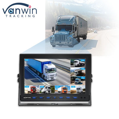 9 นิ้ว 8 ช่อง AHD มอนิเตอร์ วิดีโอ 1080P รถ LCD IPS มอนิเตอร์สําหรับรถบัส รถบรรทุก