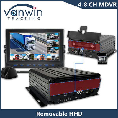 AHD 8CH HDD Remote Control Mobile DVR 1080P 4g GPS การติดตามความปลอดภัยของยาน Cmsv6 MDVR