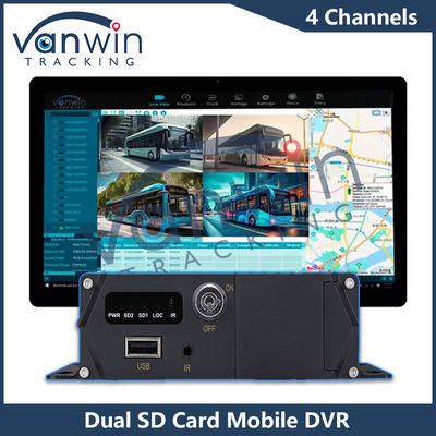 กล้องรถยนต์ 4CH HD คาร์ด SD สองมือถือ DVR 4G GPS 1080P MDVR H.265 เครื่องบันทึกวิดีโอ