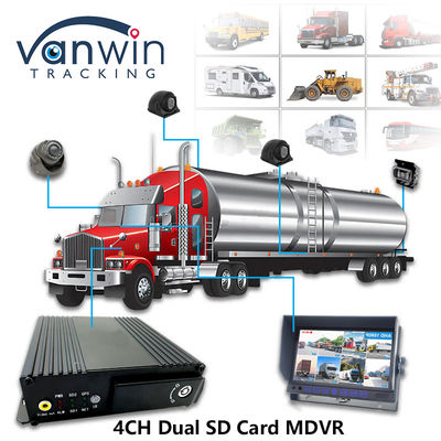 MAX 512GB Dual SD Card Storage 4CH มือถือ DVR พร้อม 4G GPS 1080P Full HD SD Card Mdvr