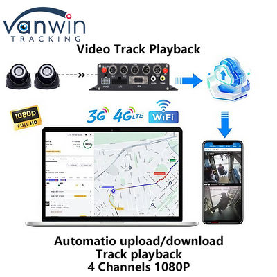 4G GPS Dual SD Card มือถือ DVR 1080P 4CH กล้องวงจรปิด CCTV เครื่องบันทึกความปลอดภัย มือถือติดตาม DVR