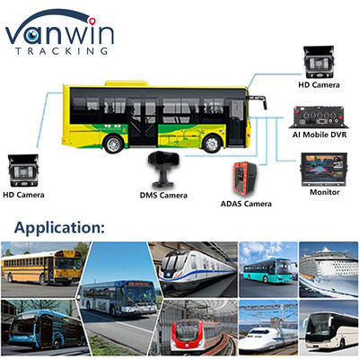 4CH 5G CMSV6 ระบบ AI Mobile DVR พร้อม GPS ADAS BSD DMS H.265 MDVR สําหรับเครื่องติดตาม CCTV ของรถยนต์