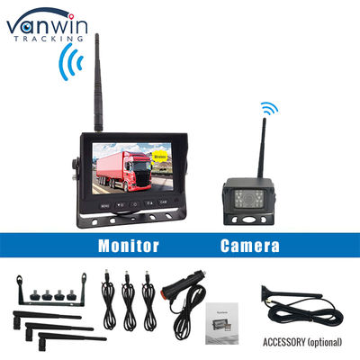 5 นิ้ว ดิจิตอล HD DVR เครื่องยนต์ไร้สาย รถยนต์สํารอง กล้องจอ ระบบจอ Quad View