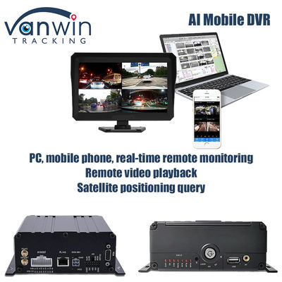 4CH 1080P AI Function Mobile DVR ADAS DMS Kit DVR 4G GPS SD HDD MDVR ระบบยานยนต์