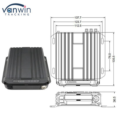 OEM ODM เรียลไทม์ 4CH GPS มือถือ DVR กับ 4G 1080P WiFi คาร์ด SD Dual MDVR สําหรับรถบัส