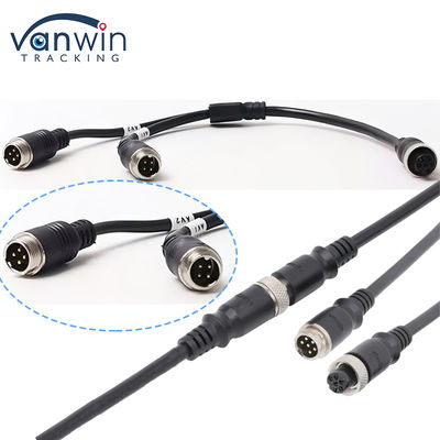 6 ปิน การบิน หญิง To Dual 4P ผู้ชาย การบิน Adapter Cable สําหรับระบบรักษาความปลอดภัยรถยนต์