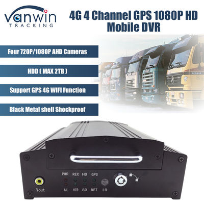 4CH 4G HDD มือถือ DVR GPS WiFi Live Video รถ CCTV DVR รถบรรทุก ระบบ Cmsv6