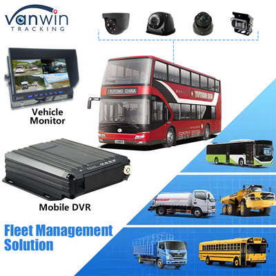 4CH 1080P Dual SD Card มือถือ DVR สนับสนุนเซ็นเซอร์น้ํามัน 4G ติดตามวิดีโอในเวลาจริง GPS Tracker