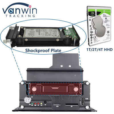 4CH 1080P HDD มือถือ DVR 4G GPS ติดตามและติดตามข้อมูลในเวลาจริง