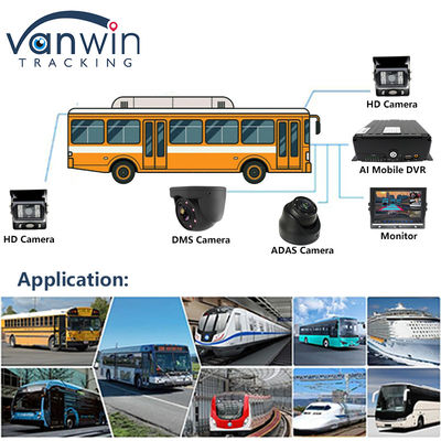 Full Hd 1080P 8CH มือถือ DVR H.265 CMSV6 รถบัสคนขับ 4G Wifi MDVR คล้องรถยนต์ รถบัส