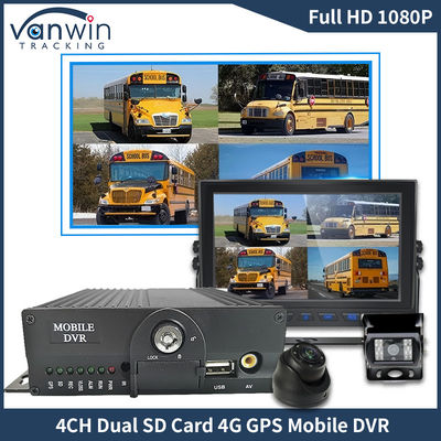 H.265 4CH Full HD Mobile DVR Live Stream Blackbox Recorder 4G Wifi GPS กล้องวงจรปิดรถ
