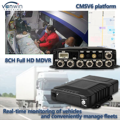 8CH วิดีโอเวิร์ควิลล์ HDD มือถือ DVR ด้วย 4G GPS WIFI MDVR สําหรับการติดตามในเวลาจริง