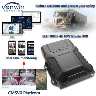 8CH วิดีโอเวิร์ควิลล์ HDD มือถือ DVR ด้วย 4G GPS WIFI MDVR สําหรับการติดตามในเวลาจริง