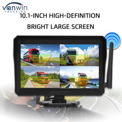 10.1 นิ้ว 1080P เครื่องติดตามรถไร้สาย กล้อง Kit คล้อง Night View กล้องทํางาน Split Monitor