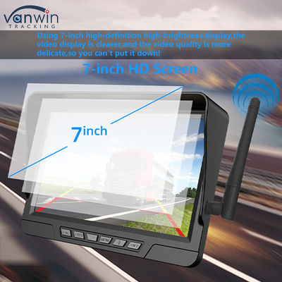 7 นิ้ว Wireless Car Monitor ชุดกล้องแสงอาทิตย์ด้วย IP68 CCTV กล้องความปลอดภัยไร้สาย