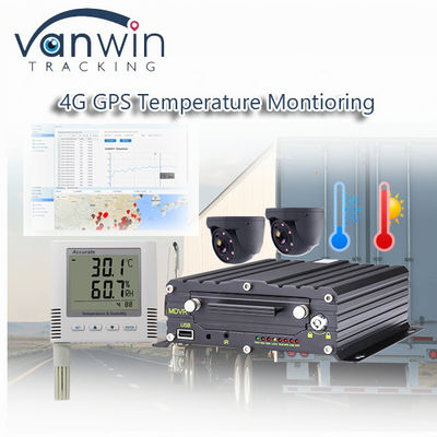 การตรวจสอบอุณหภูมิวิดีโอเครื่องบันทึกวิดีโอ 4CH 4G 4G แบบไร้สายสำหรับยานพาหนะตู้เย็น