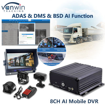 8CH AI Mobile DVR With ADAS DMS BSD Function MDVR โซลูชั่นความปลอดภัยรถยนต์ที่ทันสมัย