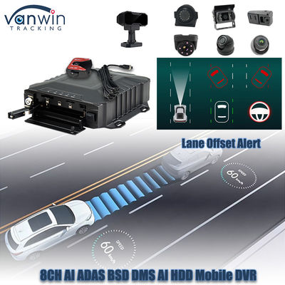 8CH 1080P Ai HDD Mobile DVR ติดตามและติดตามในเวลาจริง 4G Ai Adas DMS MDVR ระบบ CCTV