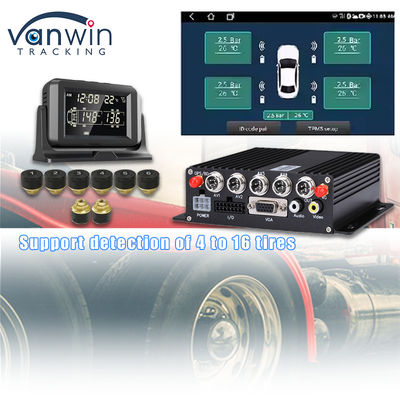 4CH GPS 4G ติดตามในเวลาจริง DVR มือถือ ระบบตรวจจับแรงดันยางภายนอก