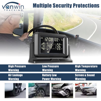 4CH GPS 4G ติดตามในเวลาจริง DVR มือถือ ระบบตรวจจับแรงดันยางภายนอก