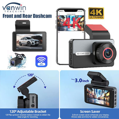 2K 1080P Dual Dash Cam WiFi APP การควบคุม Night Vision จอดรถ G-sensor สําหรับรถ