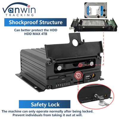 4 ช่องทาง ADAS DSM Car DVR พร้อม 4G GPS AHD Camera SD Card Video Recorder สําหรับการฝึกขับรถ