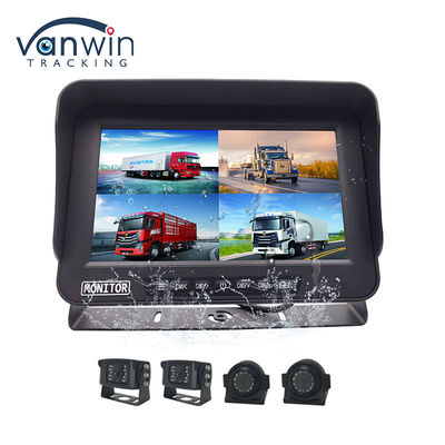 10.1 นิ้ว AHD 1080P MDVR Monitor 4 ช่อง Full HD กันน้ํา แบ่งจอจอจอสําหรับรถยนต์