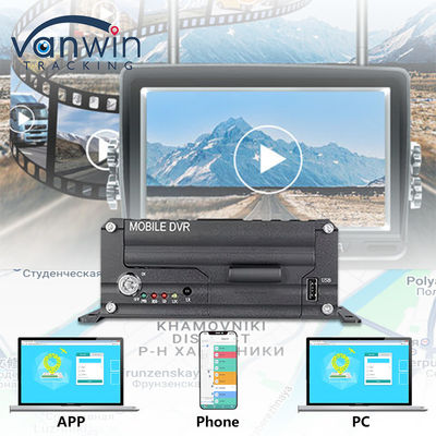 4CH 1080P HDD มือถือ DVR 4G GPS ติดตามและติดตามข้อมูลในเวลาจริง