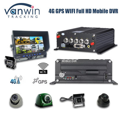 4CH 1080P HDD มือถือ DVR 4G GPS ติดตามและติดตามข้อมูลในเวลาจริง