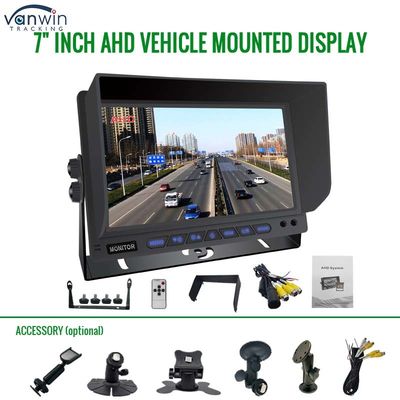 AHD Monitor 4 Channel 7 Inch Full HD1080P MDVR แบ่งจอจอรถยนต์