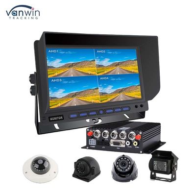 AHD/CVBS Multiple Video Mixed Input 4 Channel 7 Inch Split Display Car Monitor สําหรับรถยนต์