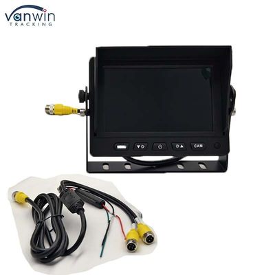 5 นิ้ว LCD Screen TFT Car Monitor เครื่องเชื่อมโลหะ+4PIN CCD สี หลังมองกล้อง 12-24v สําหรับรถคาราวาน Van Rv