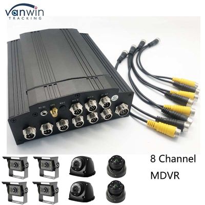 8 ช่องมือถือ SD Card DVR CCTV AHD 1080P เครื่องบันทึกวิดีโอสําหรับแท็กซี่ รถบรรทุก กล้องรถบัส