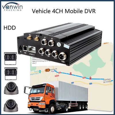 4 ช่อง DVR มือถือ 4G GPS WIFI HDD 1080P AHD Card DVR สําหรับรถบรรทุกรถเมล์เมือง