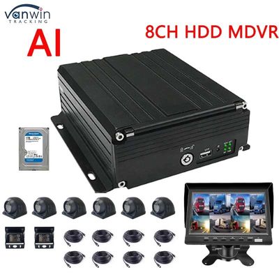 8CH AI ADAS DMS มือถือ DVR 4G GPS1080P HD รองรับ OEM HDD SSD MDVR รถบรรทุก รถบัส เครื่องบันทึกวิดีโอ