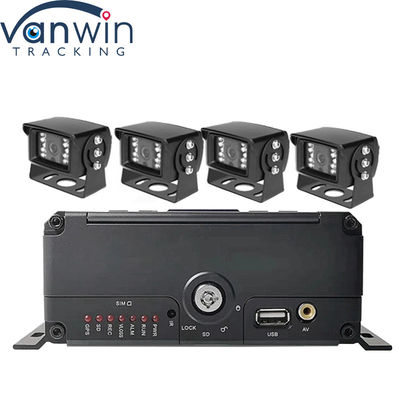 ระบบการเฝ้าระวังเคลื่อนไหวในรถยนต์ 4CH AHD 1080P พร้อมจอ HDD และจอติดตาม HD