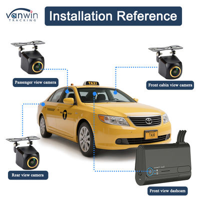 ความสามารถสูง 1-4 กล้อง แดชแคม วิดีโอ MDVR ด้วย AADA BSD DMS WIFI GPS 4G ฟังก์ชัน กล้องรถยนต์สําหรับแท็กซี่