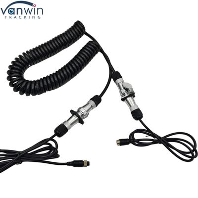 4PIN สะดวกต่อน้ํา แทรลเลอร์เคเบิล 12V อิเล็กทรอนิกส์สายกล้องเคเบิลสําหรับรถบรรทุก รถบัส แทรลเตอร์กล้องมองหลัง