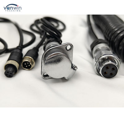 4PIN สะดวกต่อน้ํา แทรลเลอร์เคเบิล 12V อิเล็กทรอนิกส์สายกล้องเคเบิลสําหรับรถบรรทุก รถบัส แทรลเตอร์กล้องมองหลัง
