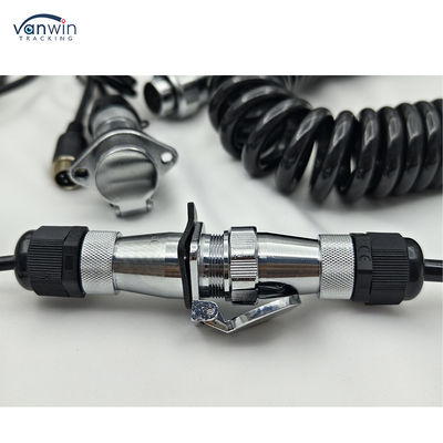 4PIN สะดวกต่อน้ํา แทรลเลอร์เคเบิล 12V อิเล็กทรอนิกส์สายกล้องเคเบิลสําหรับรถบรรทุก รถบัส แทรลเตอร์กล้องมองหลัง