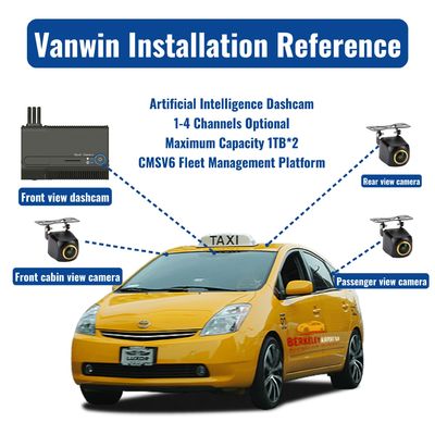 DC 12V Mini Cmsv7 H.265 1080P กล้องติดรถยนต์ Auto Dash Cam Mdvr 4G GPS รีโมทคอนโทรล Recorder 1-4 Channel Dashcam Cmsv6 Platform Mobile Mdvr