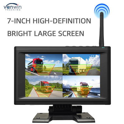 7 นิ้วไร้สาย IPS Screen Car Monitor Kit พร้อม 4 กล้องแสงอาทิตย์ สนับสนุน IR Night Vision และติดตั้งง่าย