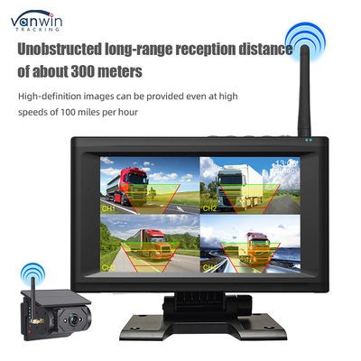 7 นิ้วไร้สาย IPS Screen Car Monitor Kit พร้อม 4 กล้องแสงอาทิตย์ สนับสนุน IR Night Vision และติดตั้งง่าย