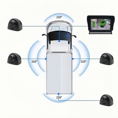 360 องศา รอบมอง 3D รถบรรทุกภาระหนัก ระบบกล้อง AI การตรวจจับจุดตาบอดสําหรับรถบรรทุก รถบัส RV รถยนต์ย้อนหลัง