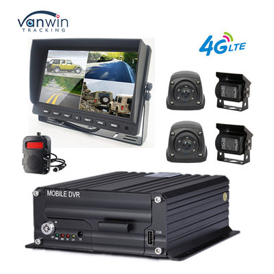 กล้อง MDVR 4 ช่อง 1080P พร้อมจอภาพกันน้ำ 7 นิ้ว เครื่องบันทึก 4G GPS กล้องสำรองถอยหลังสำหรับรถยนต์ รถบัส รถบรรทุก