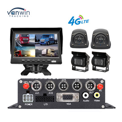 MDVR 4CH 1080P ระดับมืออาชีพสำหรับรถบรรทุก พร้อมจอภาพ 7" กล้อง 4G/GPS กันน้ำ และระบบช่วยถอยหลัง - โซลูชันการจัดการกองยานแบบครบวงจร