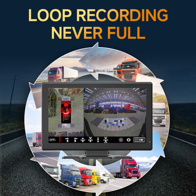 ระบบกล้องมองรอบทิศทาง AI MDVR พร้อมกล้อง Fisheye สี่ตัว, Night Vision และการบันทึกเฟรมเรตสูงสำหรับยานพาหนะสำหรับงานหนัก