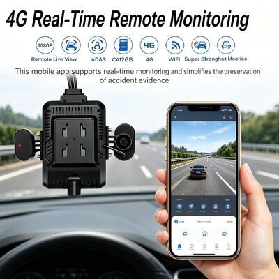 24V 4CH AI Dash Cam Kit กล้องวงจรปิดรถยนต์ DVR กับ DMS ADAS BSD กล้องด้านสําหรับรถบรรทุก / รถบัส