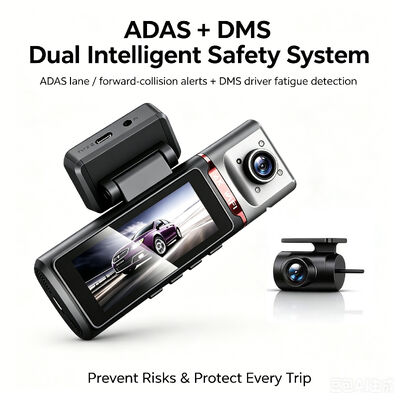 3 ช่อง HD DVR Dash Cam 4G 4K ด้านหน้า 1080P ห้องบินด้านหลัง GPS Tracking ADAS DMS 24/7 จอดรถ Monitor สําหรับความปลอดภัยของเรือ