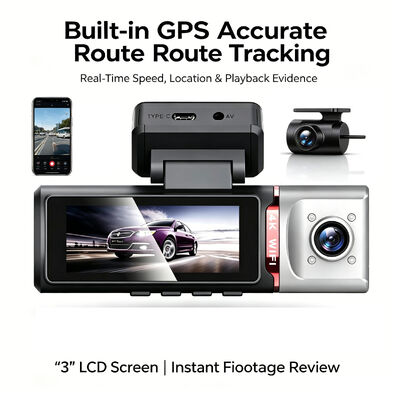 3 ช่อง HD DVR Dash Cam 4G 4K ด้านหน้า 1080P ห้องบินด้านหลัง GPS Tracking ADAS DMS 24/7 จอดรถ Monitor สําหรับความปลอดภัยของเรือ
